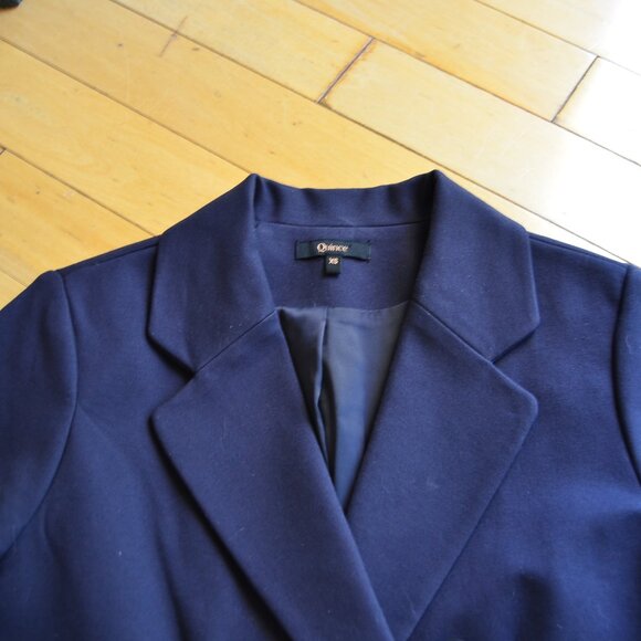 Quince Ultra-Stretch Ponte Double-Breasted Blazer Navy XS - Picture 3 of 10